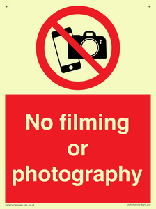 No filming or photography